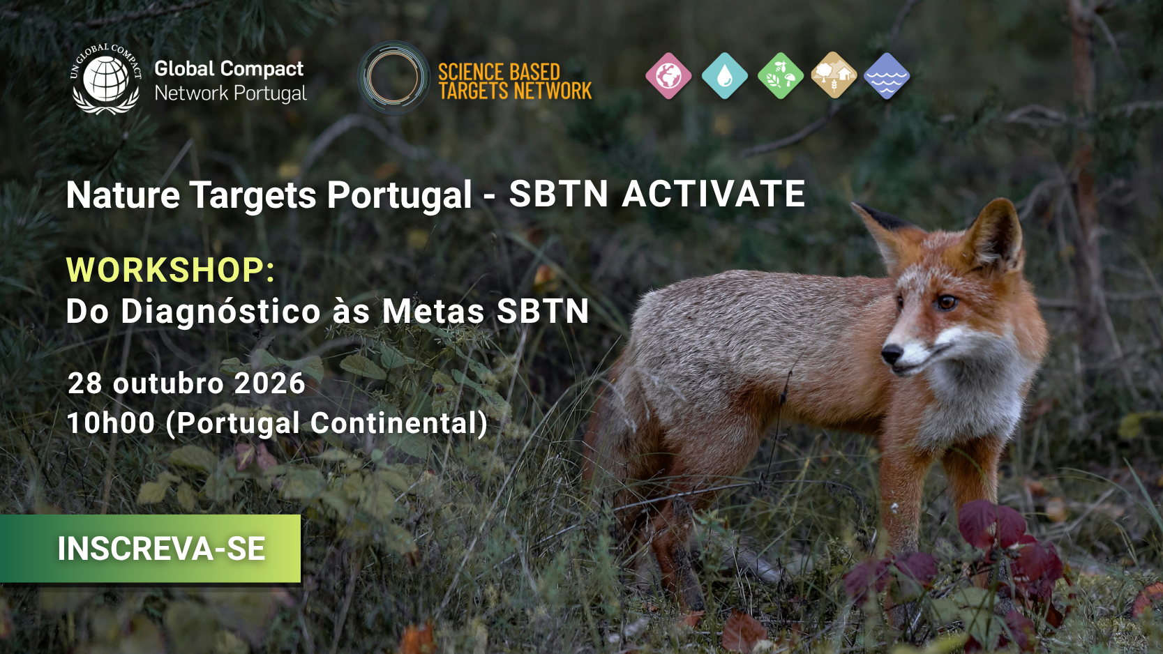 2.º Workshop Nature Targets Portugal - SBTN Activate - Inscrições abertas!